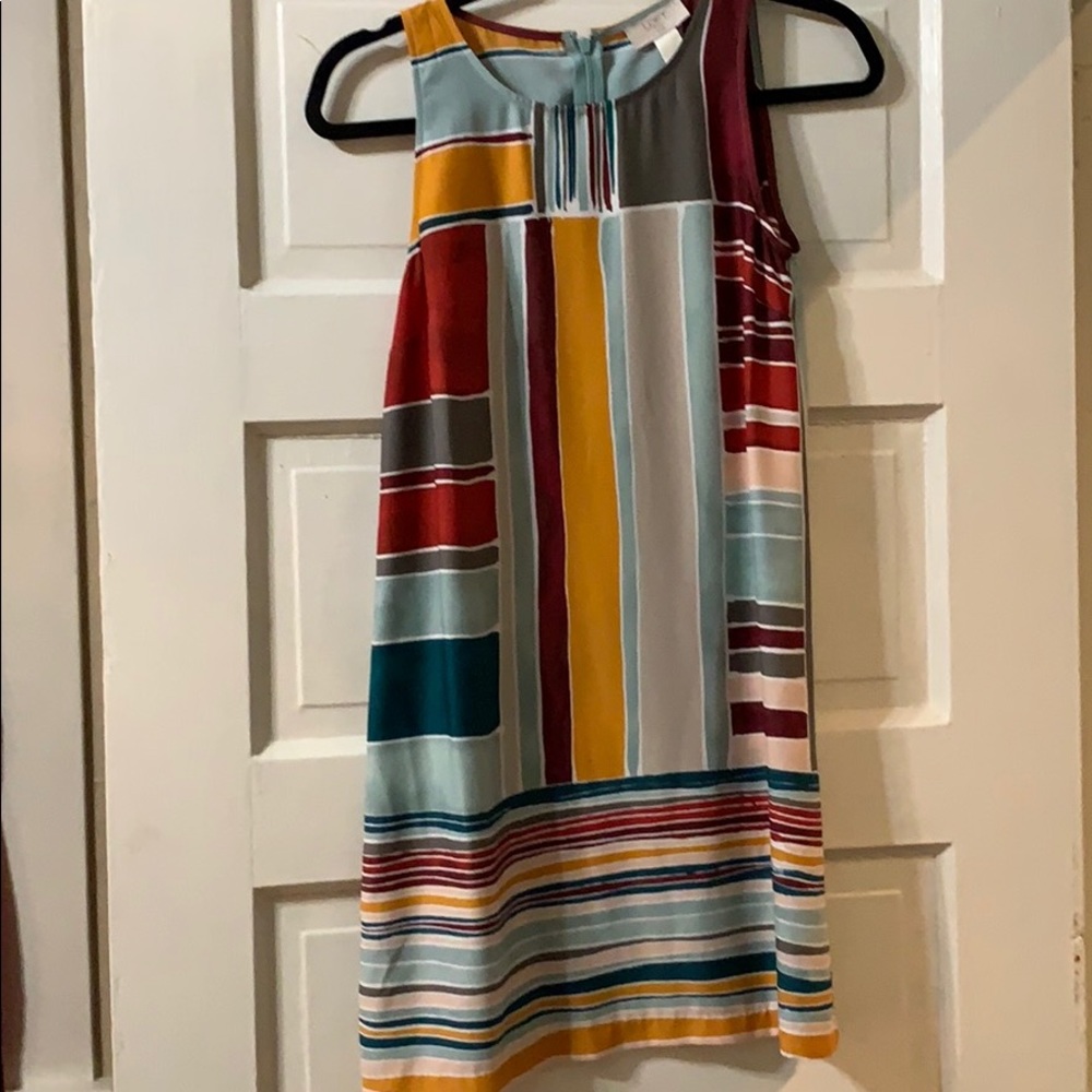 Loft / sleeveless multicolored dress